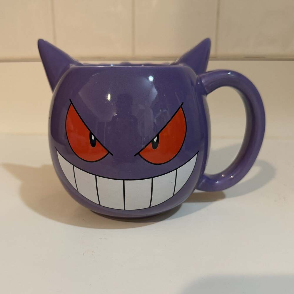 Pokemon Gengar 3D Sculpted Ceramic 20 Oz Coffee Mug, Great Gift for Pokemon Fans